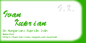 ivan kuprian business card